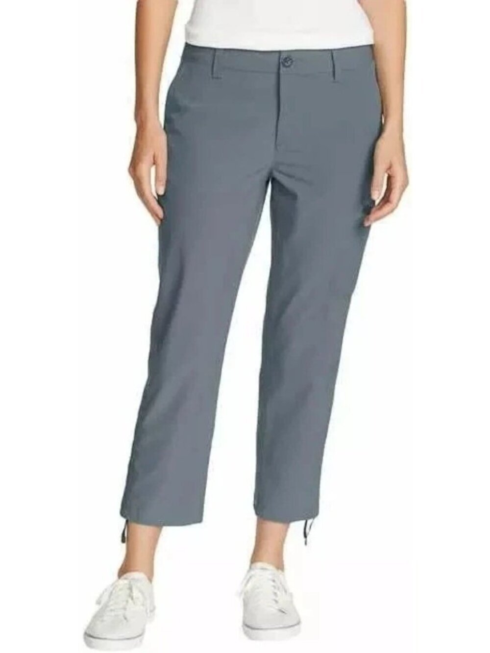 Eddie Bauer Women's 16 Blue Ripstop Crop Pants Stretch Outdoor C1051
